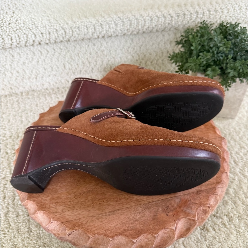 👡 Cole Haan Brown Suede and Leather Women's Mules. - Picture 5 of 10